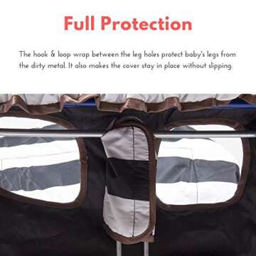 Lumiere Baby Shopping Cart Cover for Baby and Toddler - 2-in-1 Baby High Chair Cover | 360 Full Protection，Patented Roll-in Style Pouch，Universal Fit，Machine Washable. Great Gift Ideas for Mom
