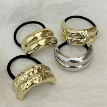 papasgix 9 PCS Metal Hair Ties for Stylish Hair Accessories