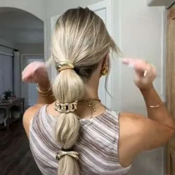 papasgix 9 PCS Metal Hair Ties for Stylish Hair Accessories