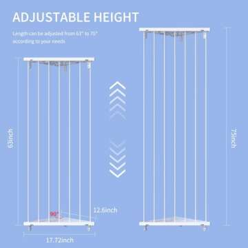 Stuffed Animal Storage Toy Organizer(Patented) - Corner Stuffed Animal Holder Length Adjustable - Wa...