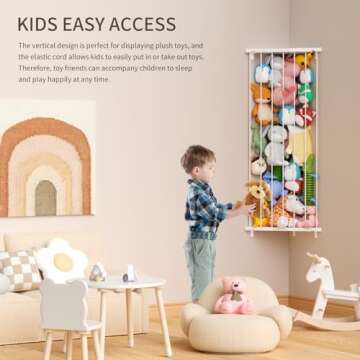 Space-Saving Stuffed Animal Storage Solution for Kids