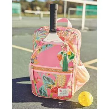 GLBCC Pickleball Keychain for Women Pink Tassel Pickleball Charm Key Rings Game Day Pickleball Accessories Gift for Pickleball Fan (pickleball keychian green)