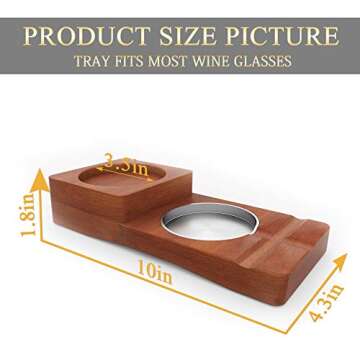Solid Wood Cigar Ashtrays for Men Luxury, Whiskey Glass Tray and Cigar Holder, Bourbon Cigar Accesso...