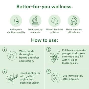 Good Clean Love Biogenesis Fertility-Friendly Lubricant, Water-Based Lube for Women & Couples Trying...