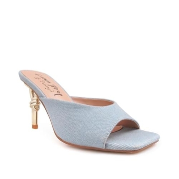 Women’s Denim Knot Heels - Privileged Ubah Sandals
