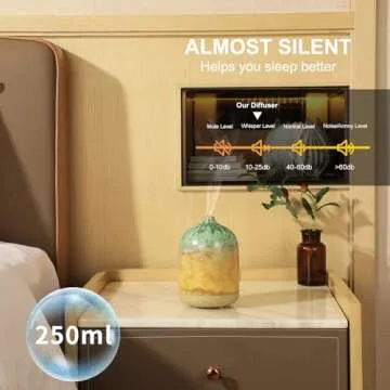 KAKODA Ceramic Essential Oil Diffusers for Home, Decorative Bedroom Aromatherapy Scent Air Diffuser Reactive Glaze Ultrasonic Aroma Defusers 250ml with Timed