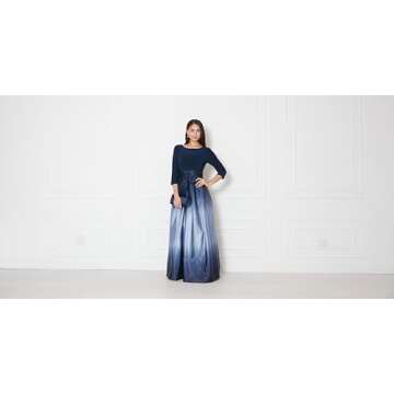 Elegant Long Satin Mother of The Bride Dress with Pockets