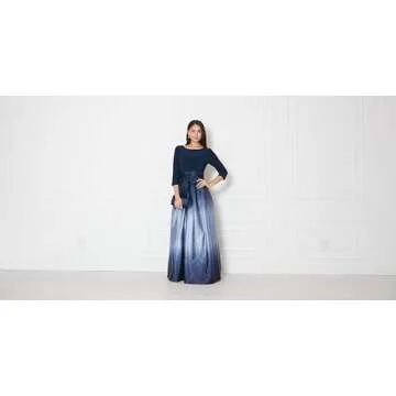 Elegant Long Satin Mother of The Bride Dress with Pockets
