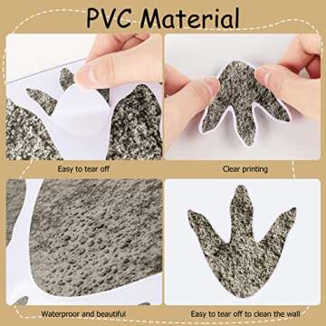 Transform Events with 90 Realistic Dinosaur Footprints Wall Decals