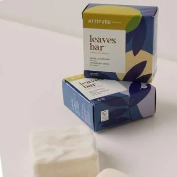 Bundle of ATTITUDE Hair Shampoo and Conditioner Bar, EWG Verified, Plant and Mineral-Based Ingredients, Plastic-free, Vegan Beauty Products, Detox, Sea Salt, 4 Oz