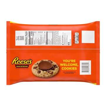 REESE'S Milk Chocolate Snack Size Peanut Butter Cups, Candy Jumbo Bag, 19.5 oz