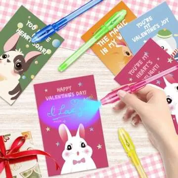 Gocozer Valentine's Day Gifts - 28 Pack Invisible Ink Pens