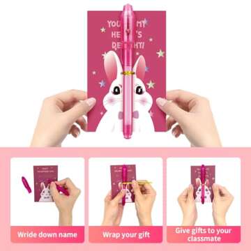 Gocozer Valentines Day Gifts for Kids - 28 Pack Invisible Ink Pen with Valentines Greeting Cards for Kids Classroom, Kids Valentines Exchange Gifts ideas Preschool Valentine Gifts favors