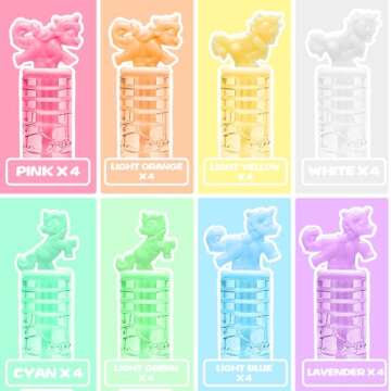 32 Piece Mini Unicorn Bubble Wand with Display Box, Pastel Unicorn Party Favors for Kid, Toddler Girl Birthday Parties Decoration, Goodie Bag Stuffers Supplies, Bubbles Gift Toy Bulk, Carnival Prizes