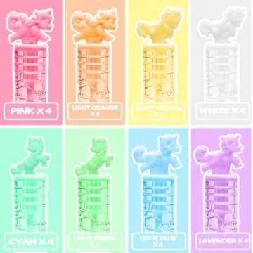 32 Piece Mini Unicorn Bubble Wand with Display Box, Pastel Unicorn Party Favors for Kid, Toddler Girl Birthday Parties Decoration, Goodie Bag Stuffers Supplies, Bubbles Gift Toy Bulk, Carnival Prizes