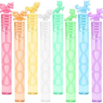 32 Piece Mini Unicorn Bubble Wand with Display Box, Pastel Unicorn Party Favors for Kid, Toddler Girl Birthday Parties Decoration, Goodie Bag Stuffers Supplies, Bubbles Gift Toy Bulk, Carnival Prizes