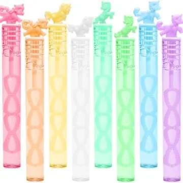 32 Piece Mini Unicorn Bubble Wand with Display Box, Pastel Unicorn Party Favors for Kid, Toddler Girl Birthday Parties Decoration, Goodie Bag Stuffers Supplies, Bubbles Gift Toy Bulk, Carnival Prizes