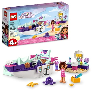 LEGO Gabby's Dollhouse Gabby & Mercat’s Ship & Spa Building Toy for Kids Ages 4+ or Fans of The Dr...