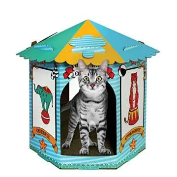 American Cat Club Circus Cat House with Scratcher