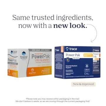 Trace Minerals Power Pak Sugar-Free - Immune & Energy Health Support - Powder Drink Mix with Vitamins & Minerals - Supports Hydration & Mineral Absorption - Orange Mango, 30 Packets (30 Servings)