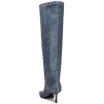 YIYA Stylish Denim Knee High Boots for Women