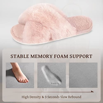 Cozyfurry Women's Cross Band Slippers for Ultimate Comfort