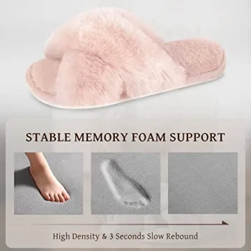 Cozyfurry Women's Cross Band Slippers for Ultimate Comfort