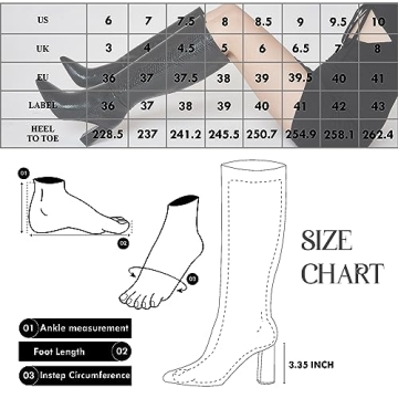 LinnOaks Crocodile Knee High Boots for Women - Stylish Comfort