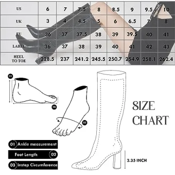 LinnOaks Crocodile Knee High Boots for Women - Stylish Comfort