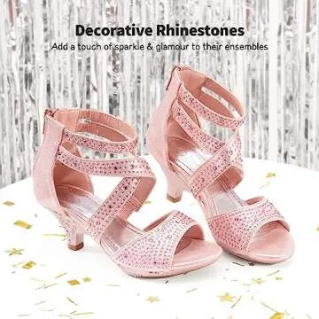 Stylish Low Heel Dress Pump Sandals for Kids