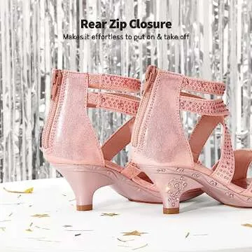 Stylish Low Heel Dress Pump Sandals for Kids