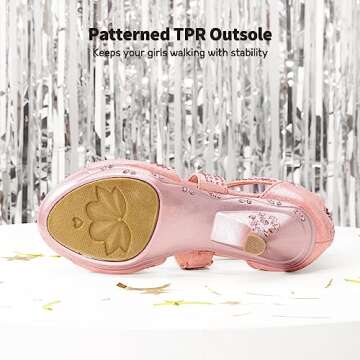 DREAM PAIRS Unisex-Child Sandals Low Heel Dress Pump Sandal Sweety-1, Pink-2-1 Little Kid
