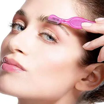 Mudder 28 Pcs Eyebrow Razor Knife Shaver Trimmer Shaver Multipurpose Exfoliating Tool Facial Hair Removal for Women Valentine‘s Day Giving(Assorted Colors)