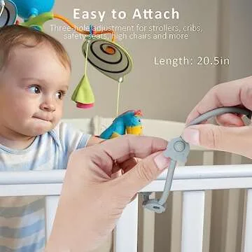 Adjustable AULEGE Silicone Toy Safety Straps for Babies