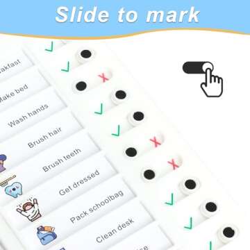 2 pcs Blank to Do List Boards Chore Checklist Boards for Kids with 4 Color Stickers Stick-on Chore Chart Daily Checklist