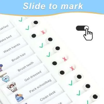 2 pcs Blank to Do List Boards Chore Checklist Boards for Kids with 4 Color Stickers Stick-on Chore Chart Daily Checklist