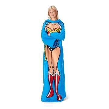 Wonder Woman Comfy Throw Blanket with Sleeves - 48 x 71 Inches