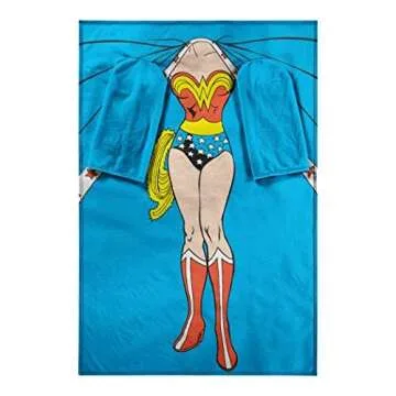 Wonder Woman Comfy Throw Blanket with Sleeves - 48 x 71 Inches