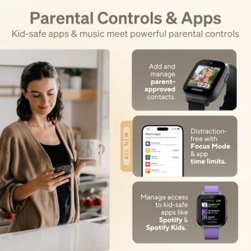 JrTrack 5 Kids Smart Watch | GPS, Calling, Parental Control