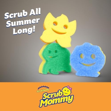 Scrub Daddy Scrub Mommy Special Edition Summer - Scratch-Free Multipurpose Dish Sponge - BPA Free & Made with Polymer Foam - Stain & Odor Resistant Kitchen Sponge (3ct)