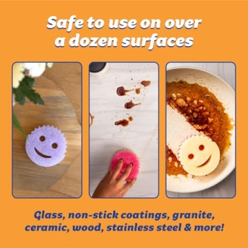 Scrub Daddy Scrub Mommy Special Edition Summer - Scratch-Free Multipurpose Dish Sponge - BPA Free & Made with Polymer Foam - Stain & Odor Resistant Kitchen Sponge (3ct)