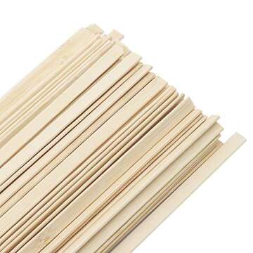 Favordrory Bamboo Craft Sticks - Strong & Flexible 100PCS
