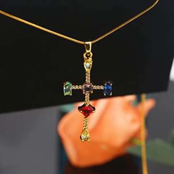 JiuZhou-Love Heart Necklaces for Women, Wedding Anniversary, Birthday Gift for Wife,With Birthstone Pendant, Ideal Chrismas Gifts for Her, Girlfriends, Mom, gold necklaces for women, unique jewelry