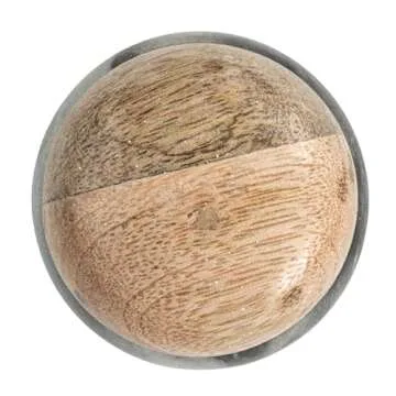 Stylish Marble and Wood Food Storage Canister