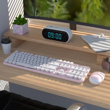 Vibrant UBOTIE Wireless Keyboard Mouse Combo Set