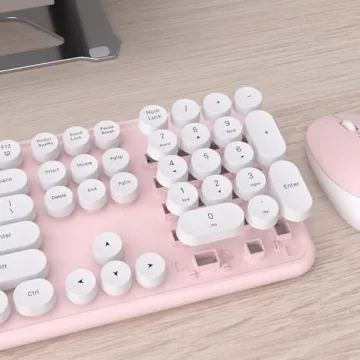 Vibrant UBOTIE Wireless Keyboard Mouse Combo Set