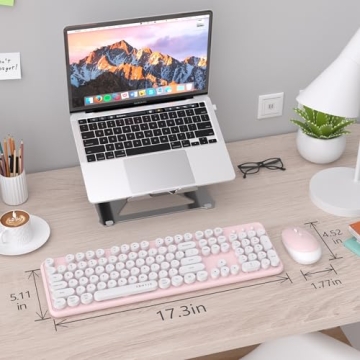 Vibrant UBOTIE Wireless Keyboard Mouse Combo Set