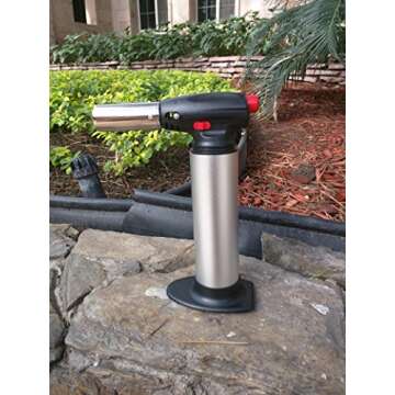 Heavy Duty Micro Blow Torch Flame Forte-Torch for Soldering- Plumbing- Big Refillable Butane Torch- ...