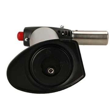 Heavy Duty Micro Blow Torch Flame Forte-Torch for Soldering- Plumbing- Big Refillable Butane Torch- Jewelry-Torch for Home and Kitchen-Adjustable Flame-Security Lock (Gray)