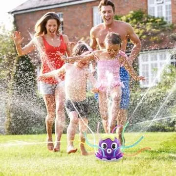 SAMTOP Outdoor Water Spray Sprinkler for Kids and Toddlers, Summer Outside Toys Backyard Games with ...